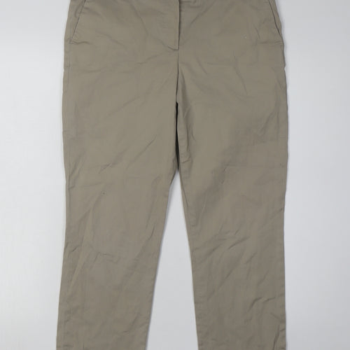 The White Company Women's Beige Chino Trousers - Size 12