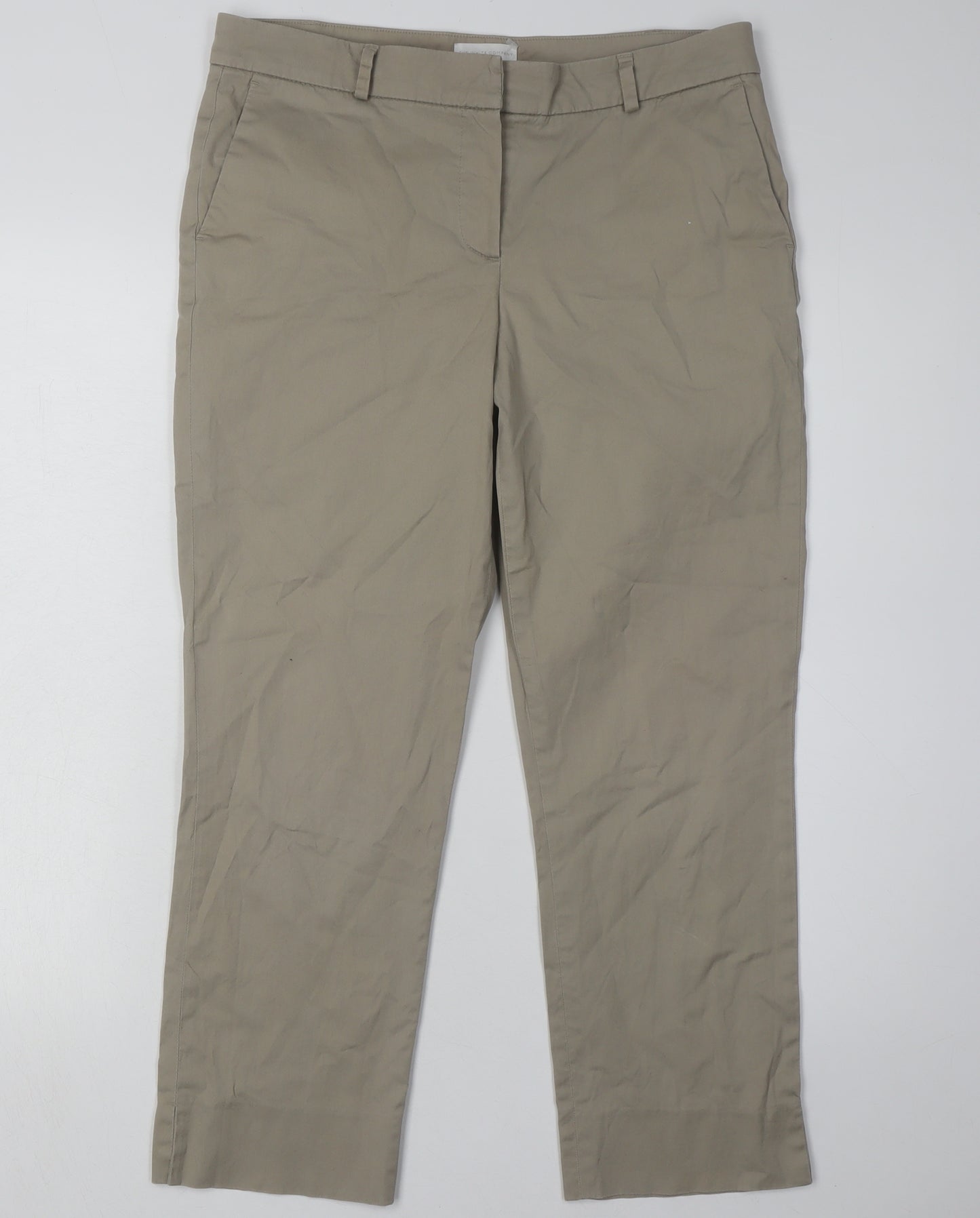 The White Company Women's Beige Chino Trousers - Size 12