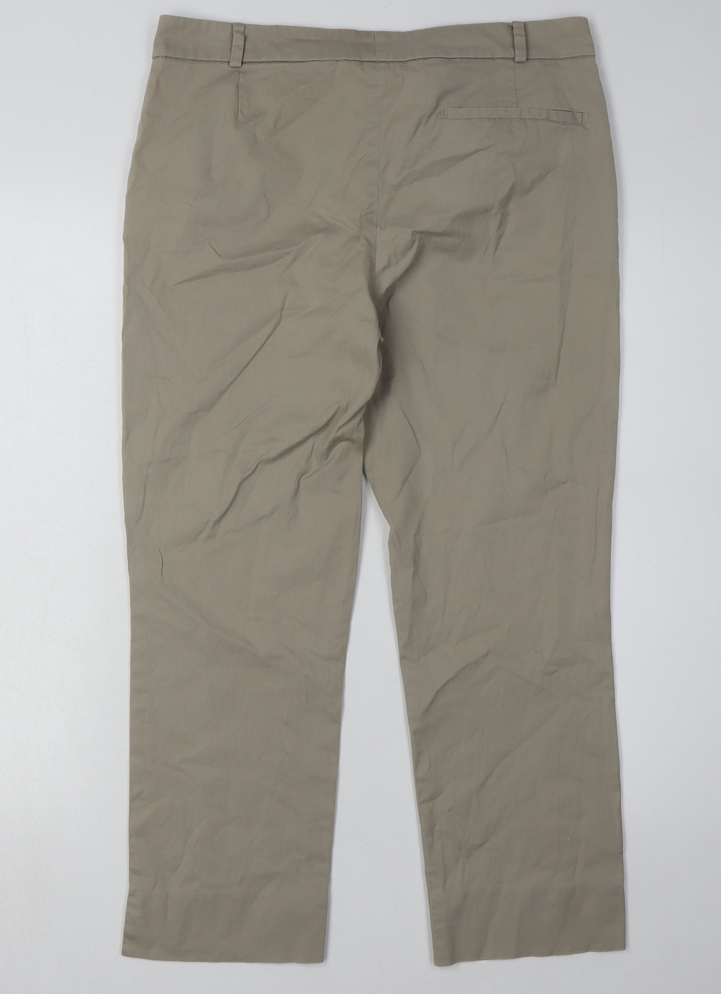 The White Company Women's Beige Chino Trousers - Size 12