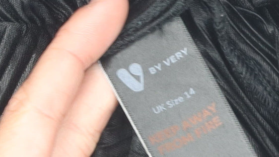 Very Women's Black Long Wrap Dress UK 14