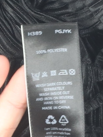 Very Women's Black Long Wrap Dress UK 14