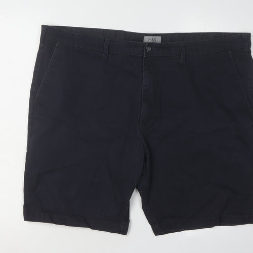 Marks and Spencer Men's Black Chino Shorts Size 2XL