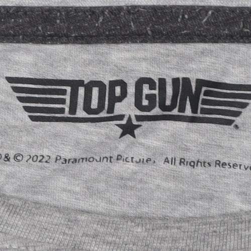 F&F Men’s Grey Top Gun Graphic T-Shirt 2XL
