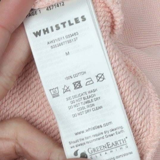 Whistles Women's Pink Pullover Sweatshirt M Casual