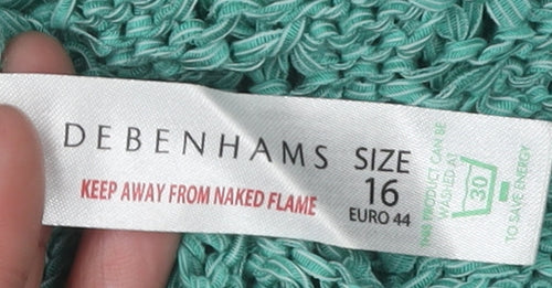 Debenhams Women's Green Cardigan Knit Size 16