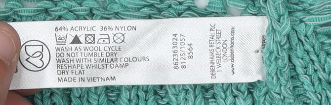 Debenhams Women's Green Cardigan Knit Size 16