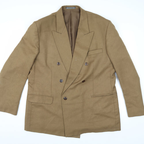 Lincroft Men's Brown Double-Breasted Blazer 46R