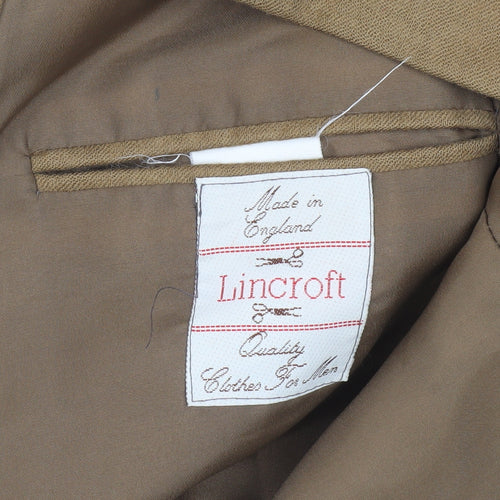 Lincroft Men's Brown Double-Breasted Blazer 46R