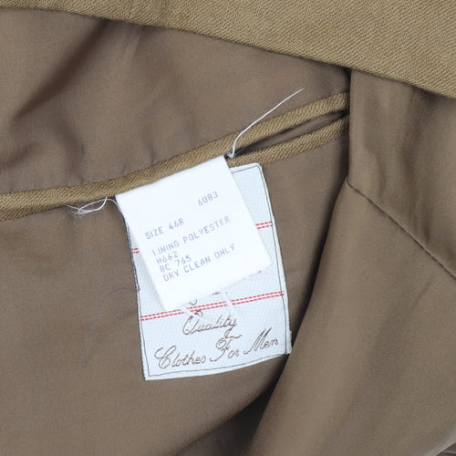 Lincroft Men's Brown Double-Breasted Blazer 46R