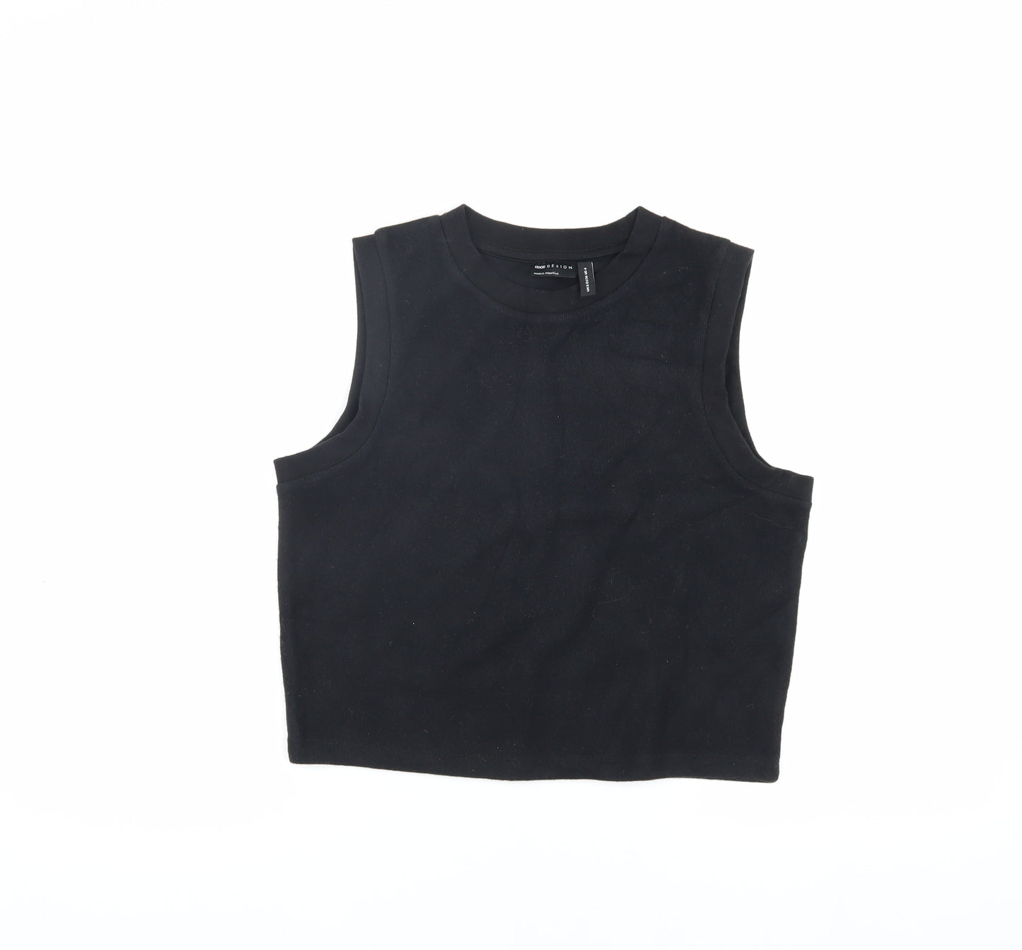 ASOS DESIGN Black Sleeveless Women’s Vest - Size 8