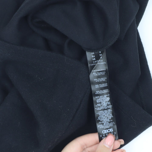 ASOS DESIGN Black Sleeveless Women’s Vest - Size 8