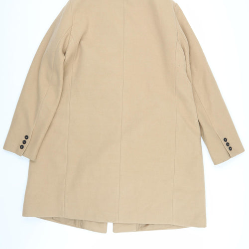 New Look Women's Beige Overcoat, Size 18, Button Closure