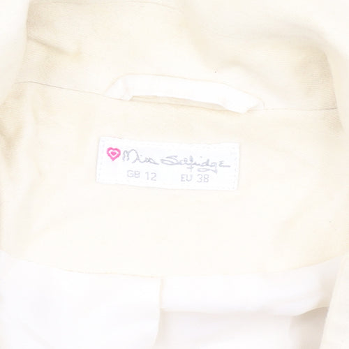 Miss Selfridge Women's Ivory Trench Coat Size 12