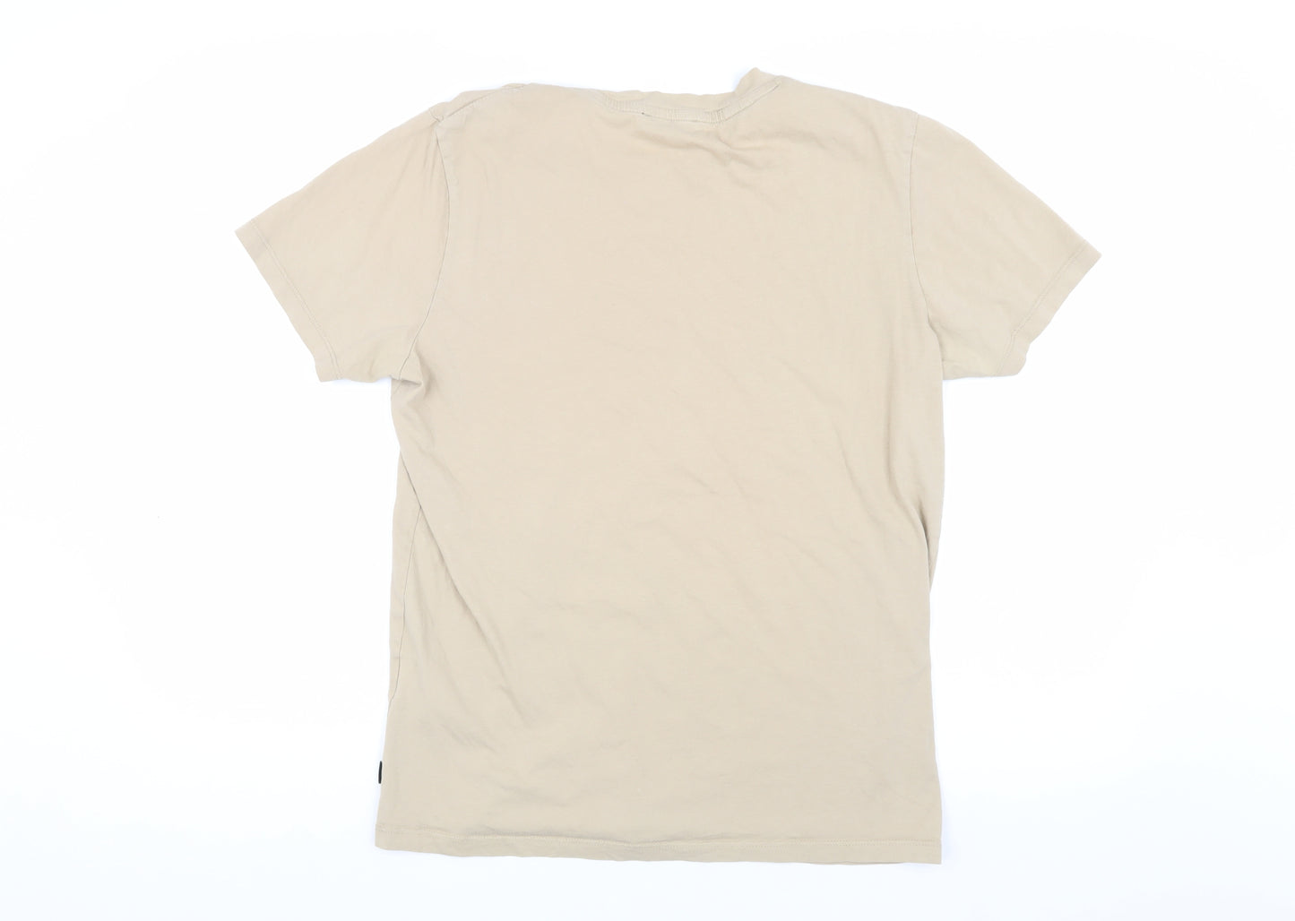 Jack & Jones Men's Beige Short Sleeve T-Shirt L