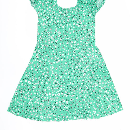 Friends Like These Women's Green Floral A-Line Dress Size 12