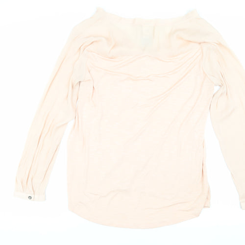 Dolan Women's Beige Long Sleeve Button Top Size S