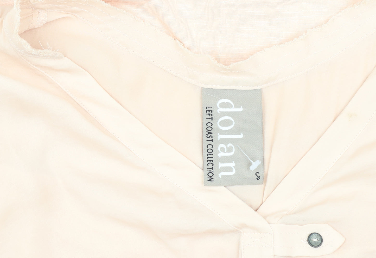 Dolan Women's Beige Long Sleeve Button Top Size S