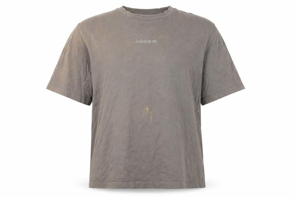Front view of Adidas Men's XL Grey Crew Neck T-Shirt