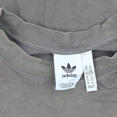 Adidas Men's XL Grey Crew Neck T-Shirt