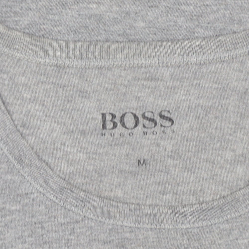 BOSS Men's Grey Medium Crew Neck T-Shirt Short Sleeve