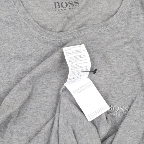 BOSS Men's Grey Medium Crew Neck T-Shirt Short Sleeve