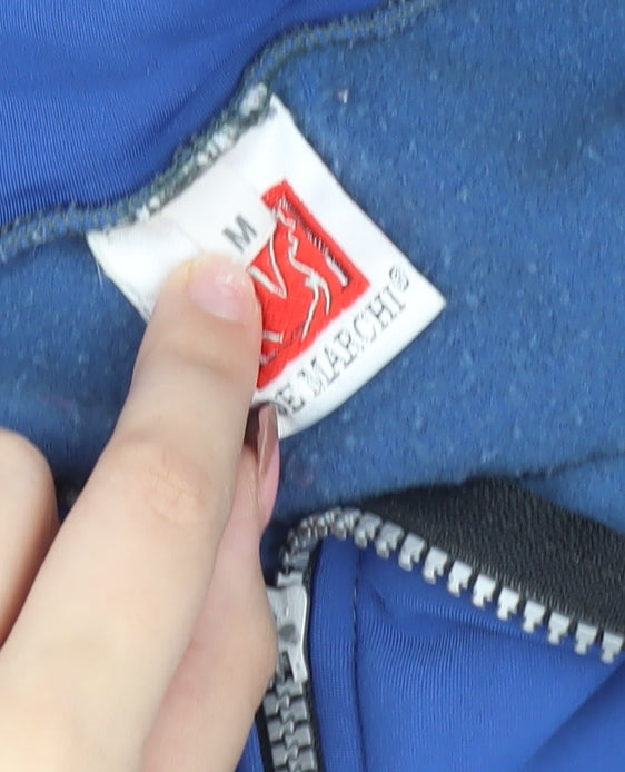 De Marchi Men's Blue Cycling Jacket M Slim Fit