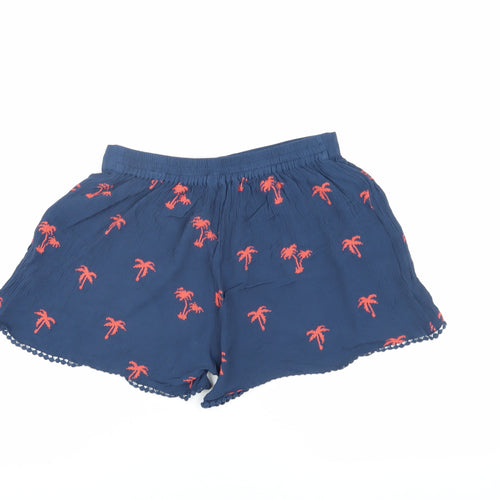 Mantaray Women's Blue Embroidered Shorts - Size 8