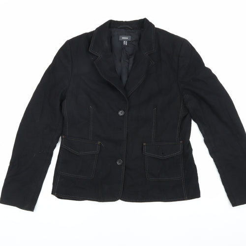 Mexx Women's Black Wool Blazer Size 16