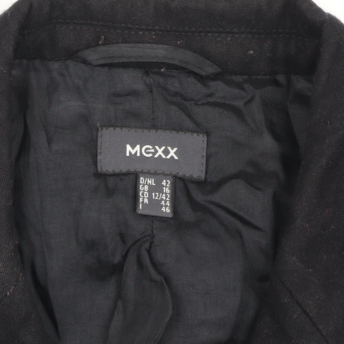 Mexx Women's Black Wool Blazer Size 16