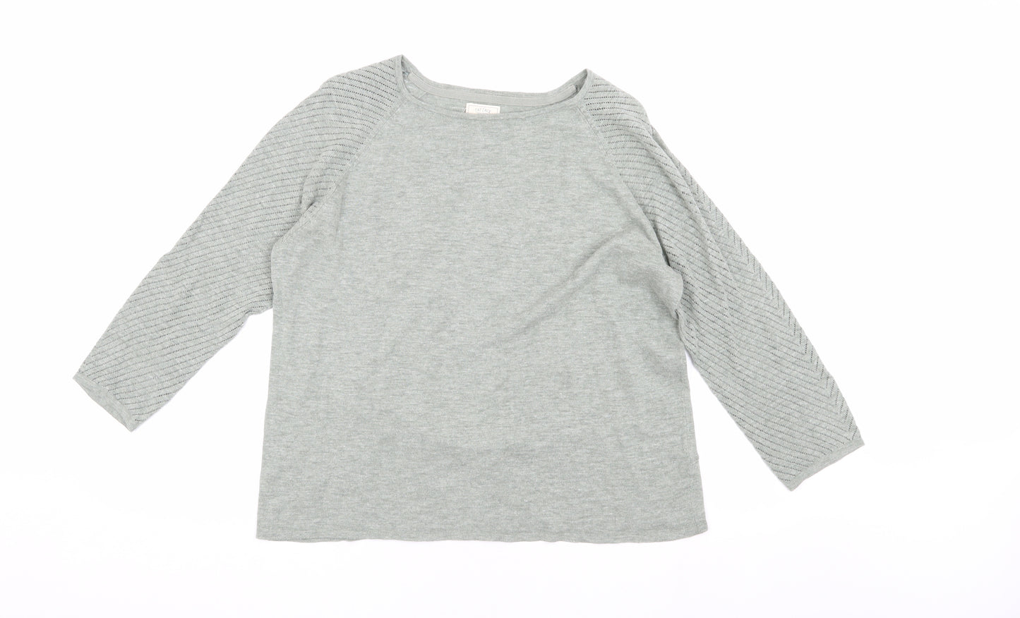 Fat Face Women's Grey 3/4 Sleeve Jumper