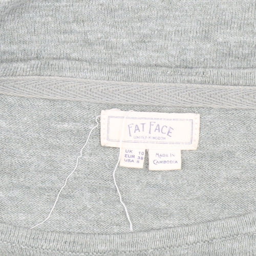Fat Face Women's Grey 3/4 Sleeve Jumper