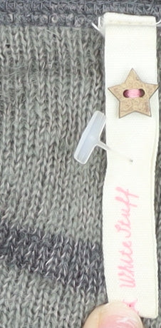 White Stuff Women's Grey Striped Pullover Jumper Size 10