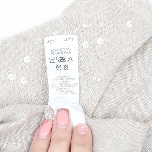 Elements Amanda Wakeley Beige Sequin Women's Vest Size 16