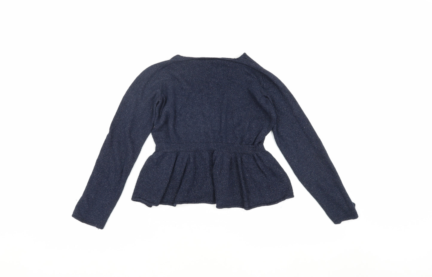 Emporio Armani Women's Blue Cropped Blouse, Size 20