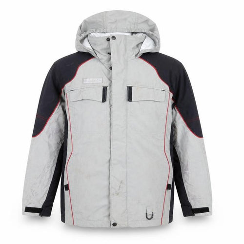 Columbia Boys Grey Parka Jacket with Hood in Size 14-15 Years