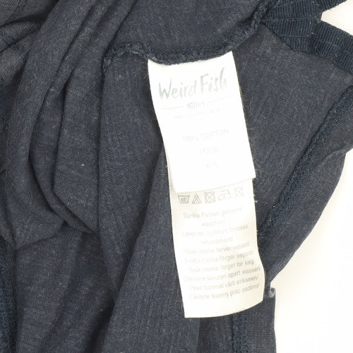 Weird Fish Women's Blue Cotton Tank Top Size 12, Casual