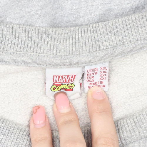 Marvel Men's Grey 2XL Comic Sweater Pullover