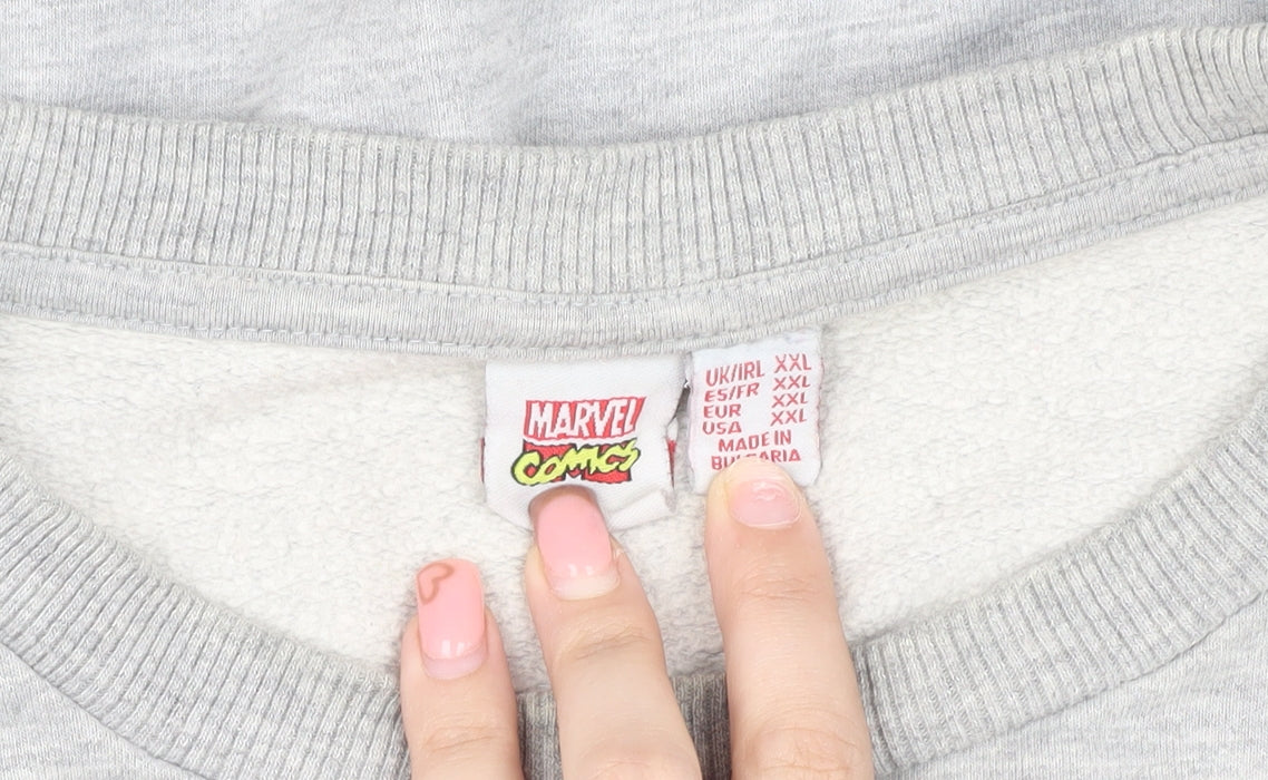 Marvel Men's Grey 2XL Comic Sweater Pullover