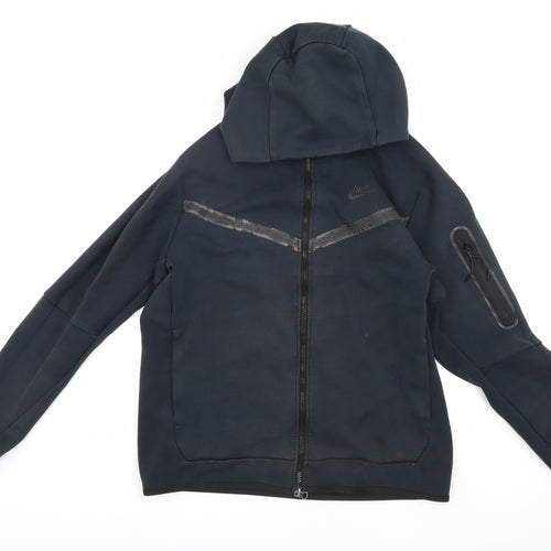 Nike Men's Black Full Zip Hoodie - Medium