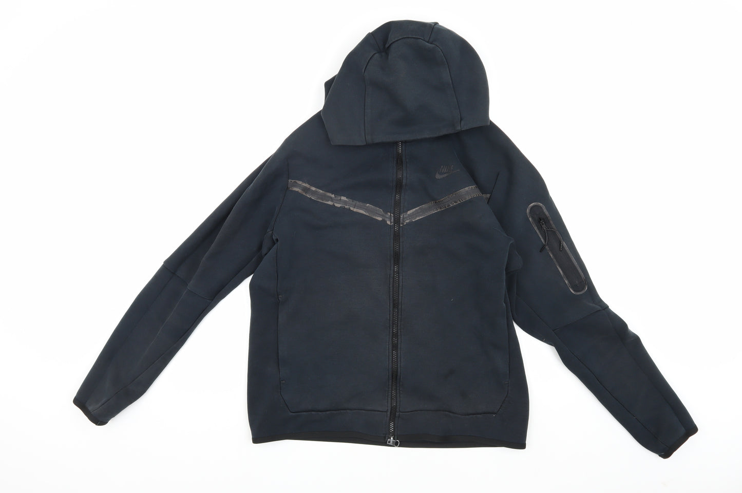 Nike Men's Black Full Zip Hoodie - Medium