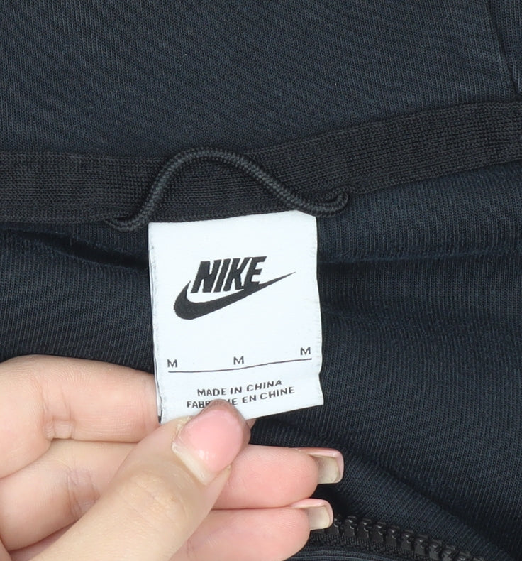 Nike Men's Black Full Zip Hoodie - Medium