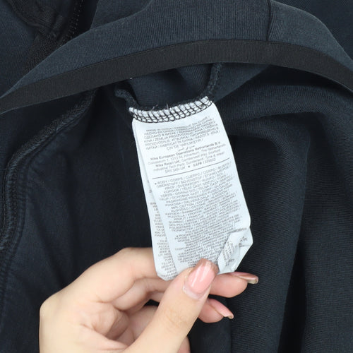 Nike Men's Black Full Zip Hoodie - Medium