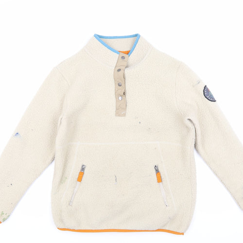 Passenger Men's Beige Fleece Henley Sweatshirt M