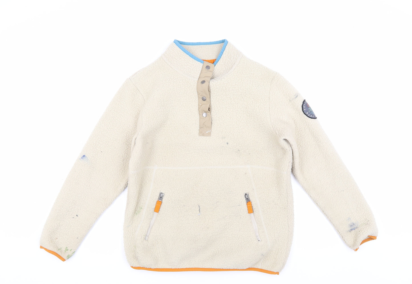 Passenger Men's Beige Fleece Henley Sweatshirt M