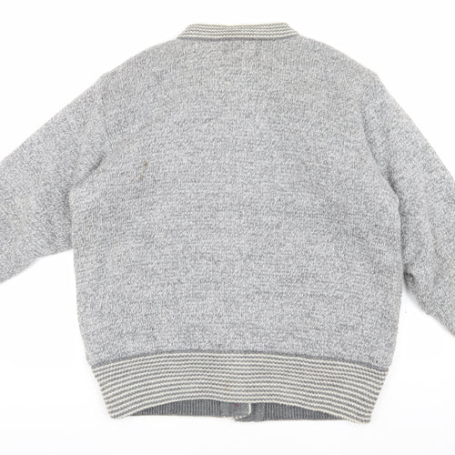 Fragrance Collection Men's Grey Geometric Wool Jacket M