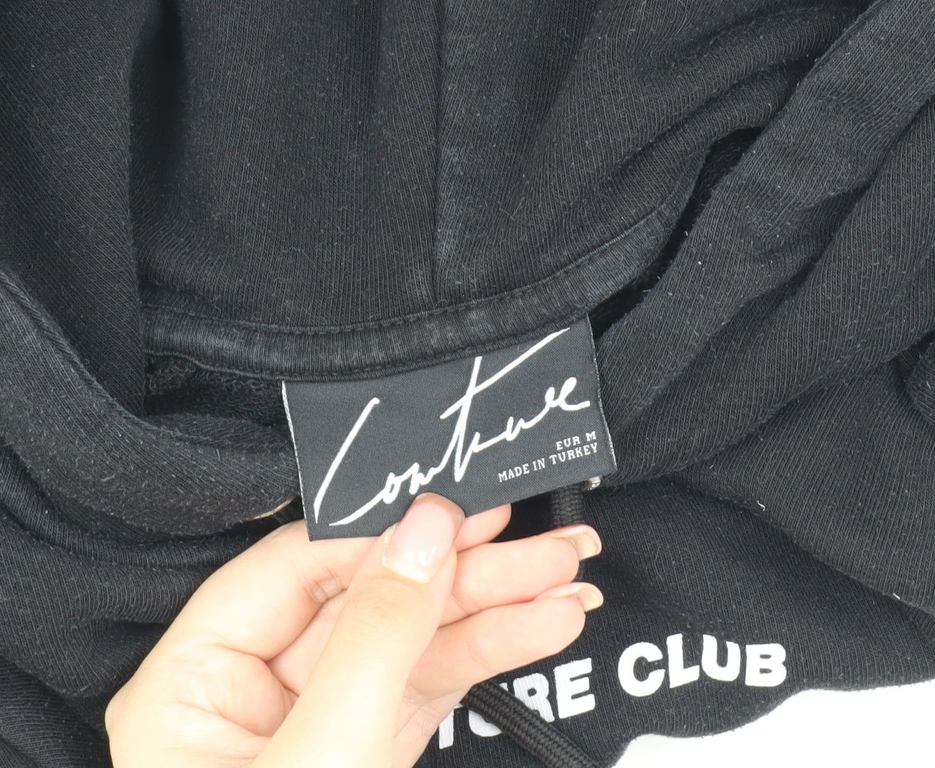 Couture Club Men's Black Pullover Hoodie M