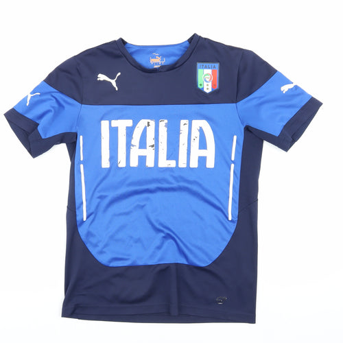 Puma Boys Blue Football Jersey T-Shirt - Size M