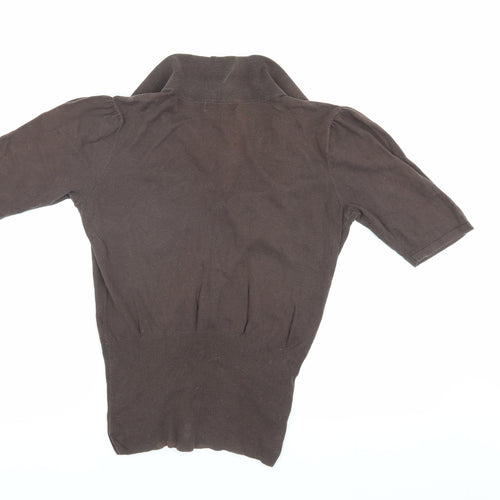 Laura Ashley Women's Brown Henley Jumper Size 14