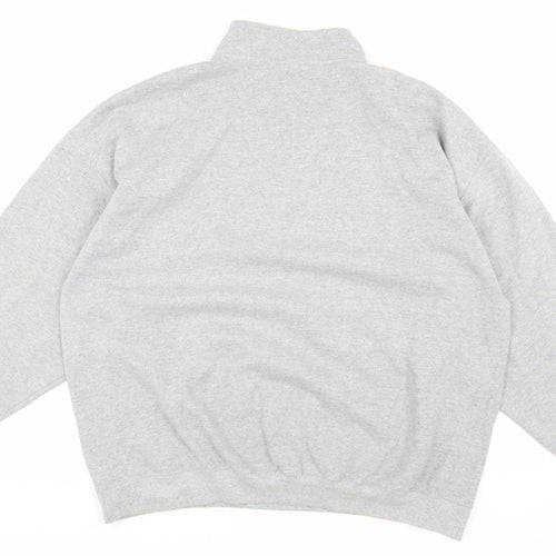 G&G Men's Grey 2XL 1/4 Zip Sweatshirt Logo