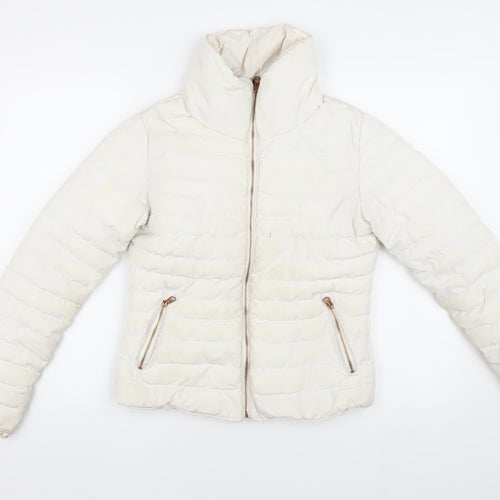 Tokyo Laundry Women's White Puffer Jacket, Size 8